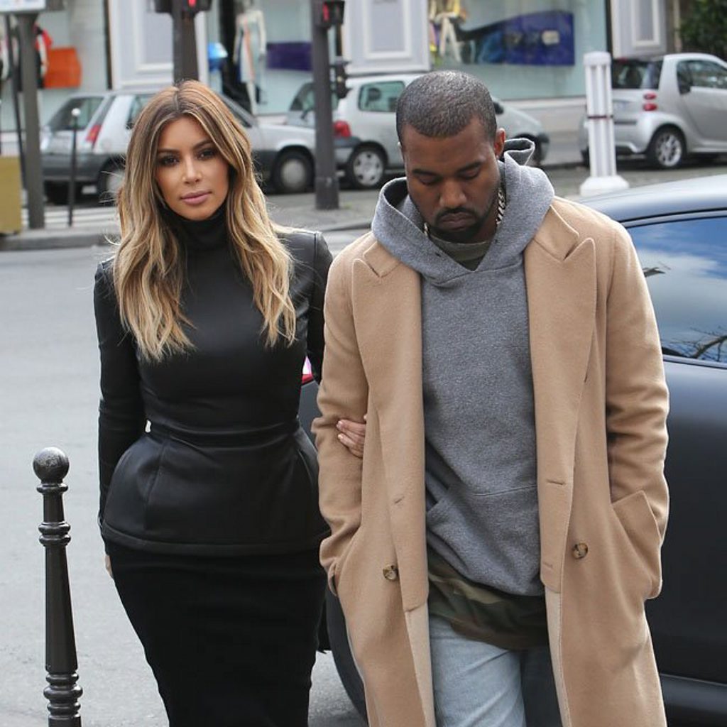 Kanye West with wife Kim Kanye West with wife Kim